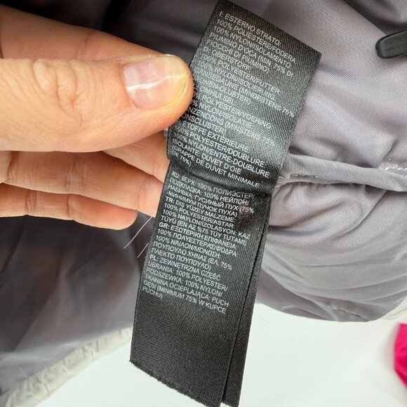 NORTH FACE 550 GOOSE DOWN PUFFER WHITE VEST WOMENS Large - Picture 6 of 7